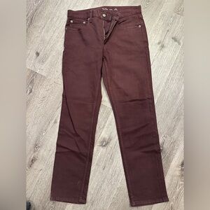 Old navy jeans maroon slim 32x30